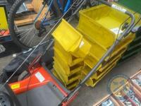 6 yellow parts trays - 2