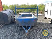 10x5 Tandem axle builders trailer (blue) - ladder racks, lights all working - 2