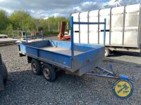 10x5 Tandem axle builders trailer (blue) - ladder racks, lights all working - 3