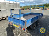 10x5 Tandem axle builders trailer (blue) - ladder racks, lights all working - 4