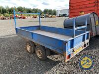 10x5 Tandem axle builders trailer (blue) - ladder racks, lights all working - 6