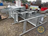 5 bays of metal shelving & clips - 2
