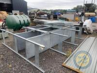 5 bays of metal shelving & clips - 3