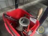 Bucket owith mincer & mastic guns - 2