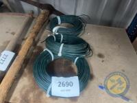 3x rolls of green wire - 2