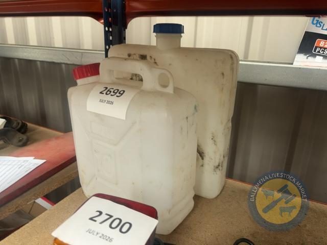2x water storage tanks