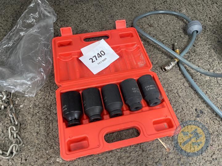 5 piece 1/2 inch impact socket set