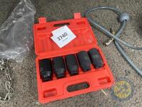 5 piece 1/2 inch impact socket set