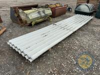 4x heavy duty perspex sheets 17x3'6 wide - 2