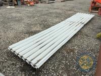 4x heavy duty perspex sheets 17x3'6 wide - 4