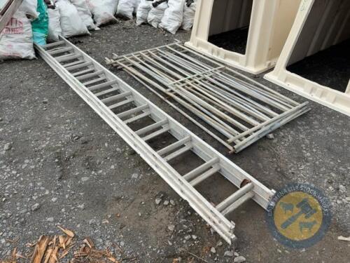 Set of extendable ladders