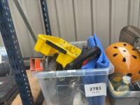2x box lot of tool trays tarpaulin - 2