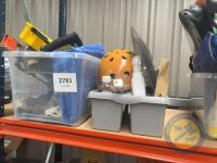 2x box lot of tool trays tarpaulin - 3