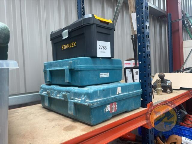 3x tool boxes & tools