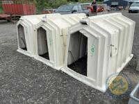 3 calf tel hutches & ring feeders - 5