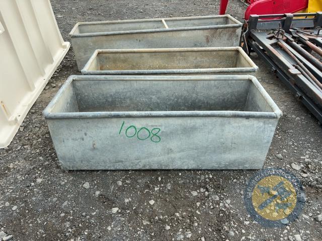 2 x 4ft IAE galvanised drinker