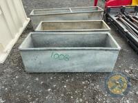 2 x 4ft IAE galvanised drinker