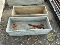2 x 4ft IAE galvanised drinker - 2