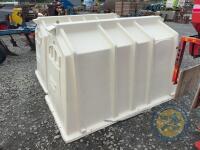 2 calf tel hutches & bucket ring feeders - 4