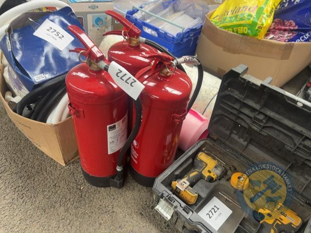 3x fire extinguishers