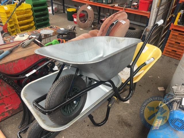 90L galvanised wheelbarrow