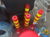 4x plastic parking bollards - 2