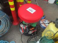 Pump up seat with toolts