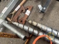 2x galvanised screw posts - 2