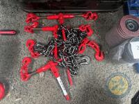 4x ratchet binders & 14ft chain binder - 2