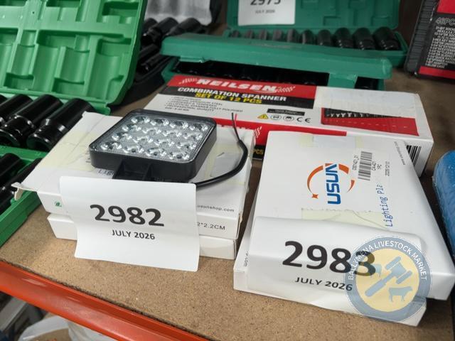Pair LED ploughing lights