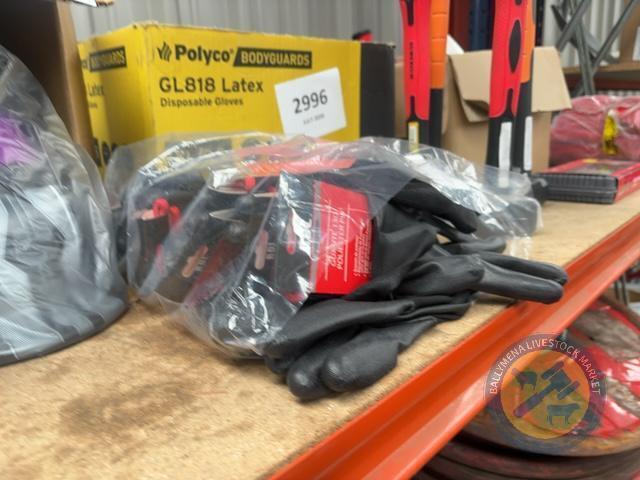 12 pack gloves black