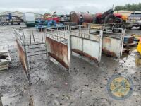 3x calf pens with bucket holders and brackets - 4