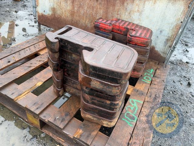 6x Lelyland tractor weights