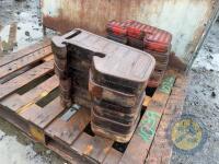 6x Lelyland tractor weights