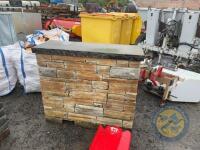 Handbuilt 4x1.5 approx wall slab top