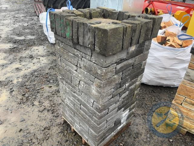 Handmade grey stone pillar