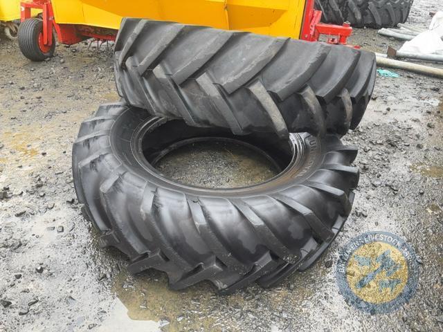 2x 16.9/R30 tractor tyres