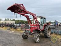 Massey Ferguson 698 Two Wheel Drive Tractor with front loader & muck fork 1982