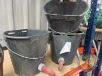 Calf milk teat buckets