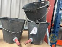 Calf milk teat buckets - 2