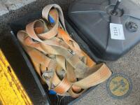 box lot of straps