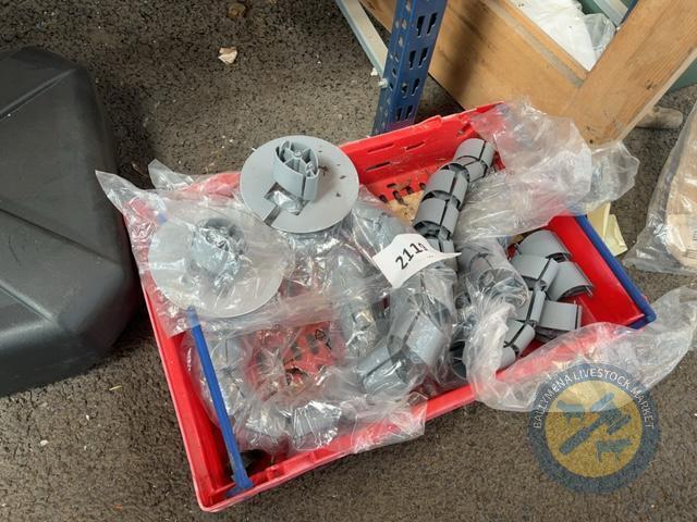 large lot of connectors