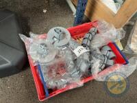 large lot of connectors