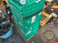 large lot small stackable crates - 2