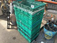 large lot small stackable crates - 2