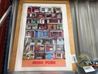 irish pubs framed poster
