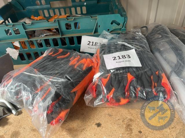 24 black/orange gloves