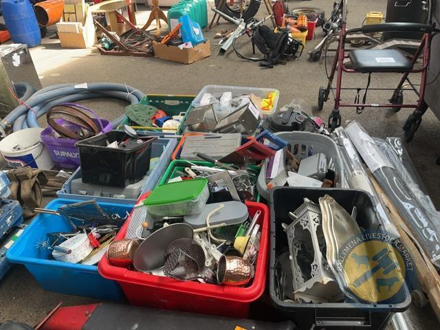 11x boxes of tools & house hold items