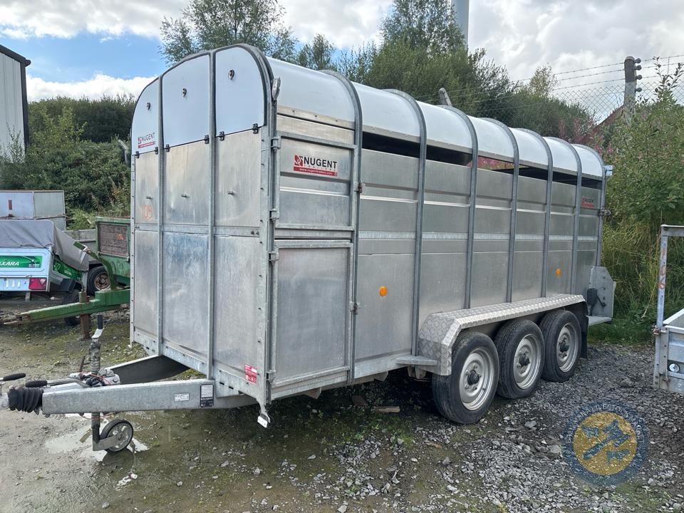 14ft nugent tri axle trailer JC% with spare wheel