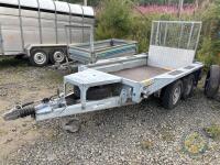 8ft x 4ft Ifor Williams plant trailer excellent brakes & lights. Comes with spare wheel.